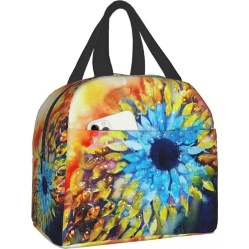 Tie Dye Portable Lunch Bag New Thermal Insulated Lunch Box Tote Cooler Handbag Bento Pouch Dinner School Food Storage Bags