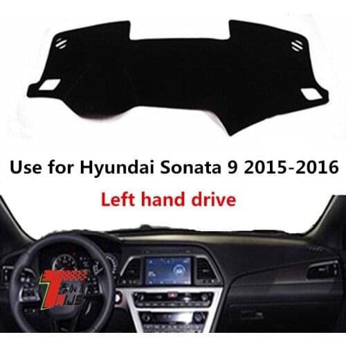 TAIJS Factory Hot selling light-preventing Polyester Fibre Car Dashboard Mat For Hyundai Sonata 9 2015-2016 Left hand drive