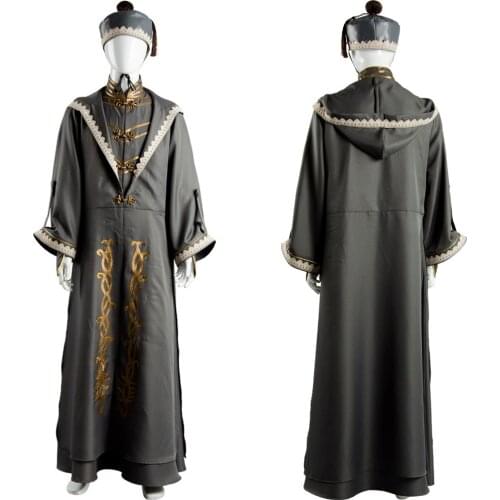 In Stock) Albus Dumbledore Cosplay Costume Adult Robe Cloak Hat Outfit Full Set Halloween Carnival Costume