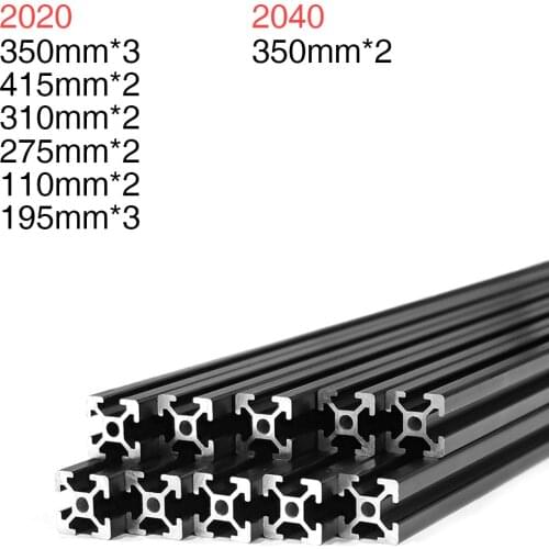 16 Pieces 20x20 T Slot 6mm CNC European Standard Rail Aluminum Extrusion Profile for DIY 3D Printer Free cut