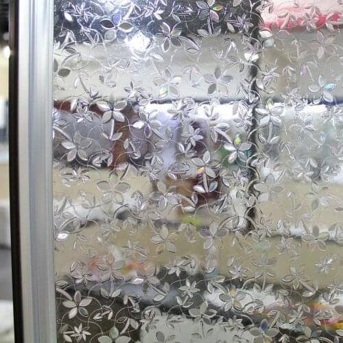 3D Rainbow Effect Window Film Stained Glass Vinyl Self Adhesive Film Static Privacy Clings UV Protective Window Sticker for Home