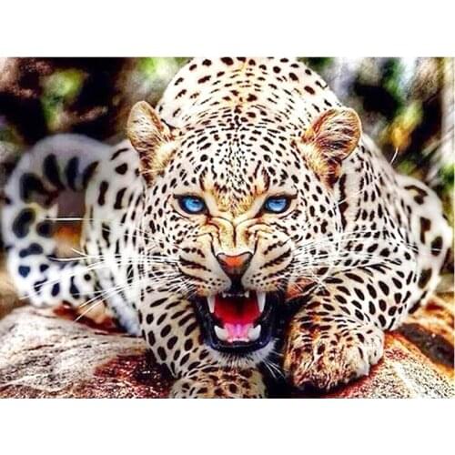 5D DIY Diamond Painting Full Round/Square Leopard Diamond Embroidery Cross Stitch Animal Diamond Mosaic Picture Of Rhinestones