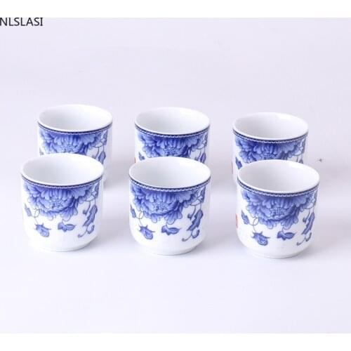 6 pcs/set Retro Ceramic teacup Water Cup Boutique tea bowl Chinese porcelain Tea set Coffee mugs Drinkware Master Teacup 100ml
