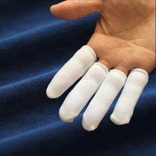600pcs Cotton cloth protective industrial labor insurance thick wear-resistant thin finger white cotton breathable anti-sweat