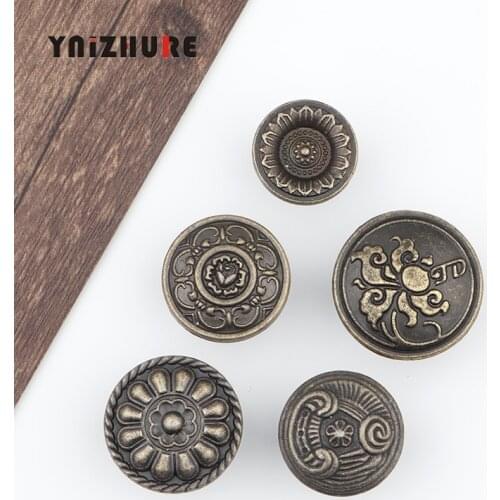 Antique Furniture Knobs Hardware Cupboard Classical Pull Bronze Tone Retro Alloy Cabinet Door Kitchen Drawer Handles 1PC
