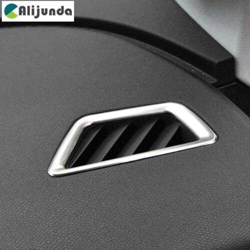 Stainless Steel Car Front Air Conditioner Outlet Decoration Cover Car Styling Fit For Peugeot 5008 3008 GT 2017 ,Car Accessories