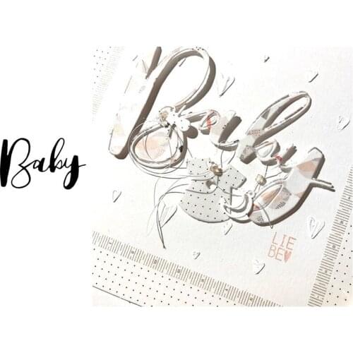 Baby Word 2020 new metal cutting diescut die mold Scrapbooking card making paper craft knife mould punch diecut