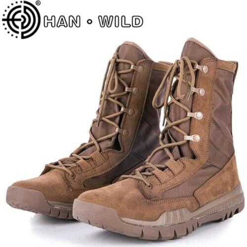 Lightweight Army Boots for Men and Women Military Tactical Mens Boots Special Force Leather Desert Combat Ankle Boots Work Shoes
