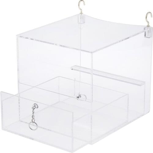 Pet Feeder Food Water Feeding Box For Small Medium Large Birds