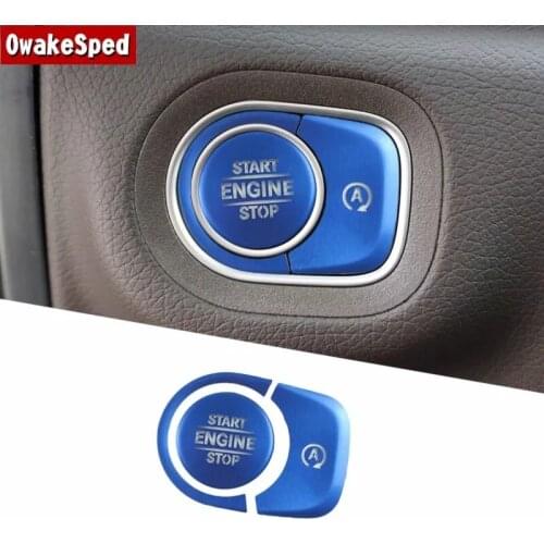 For Mercedes Benz W167 GLE GLS G Class 2019-2020 Aluminum Alloy START ENGINE STOP Buttons Sequins Decoration Cover Trim 3Pcs