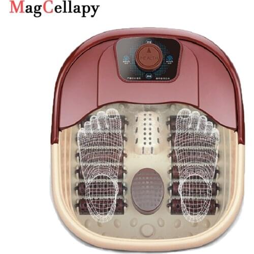 Electric Foot Spa Bath Massager Machine Foot Roller Massage Magnetic Field Infrared Heat Heated Therapy for Stress Relief