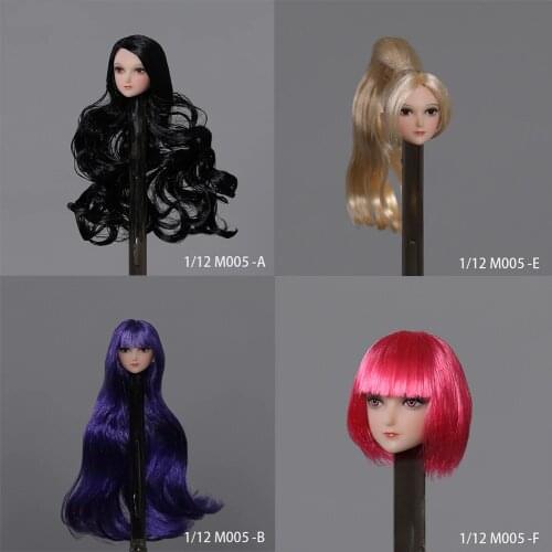 Iminitoys 1/12 scale M005 anime beautiful girl head sculpture for 6 inch TBLeague action figure body