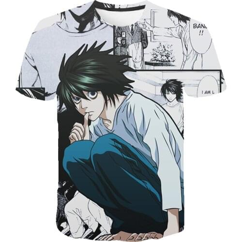 New Anime Death Note 3D Printed Men Women Casual Fashion Popular Harajuku Style Tshirt Streetwear Oversized Tops Tees Clothing