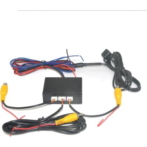 Car Parking Camera Video Channel Converter Auto Switch Front /View Side/Rearview Rear View Camera Video Control Box with Manual