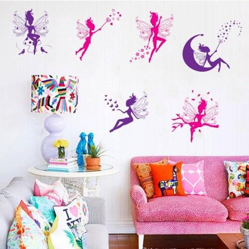 Cute Angel elf wall sticker PVC material DIY elf wall decals For Living room bedroom kids room home decor sticker