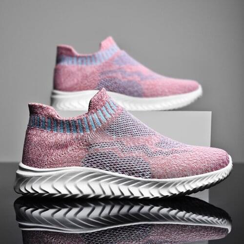 Fashion Mesh Breathable Women Chunky Sneakers Slip On Flat Vulcanized Shoes Zapatos De Mujer Platform Light Womens Casual Shoes