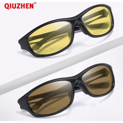 Mens Tr90 Sports Photochromic Sunglasses with Polarized Lens Day Night Vision Glasses for Driving Anti Glare Nighttime Goggles