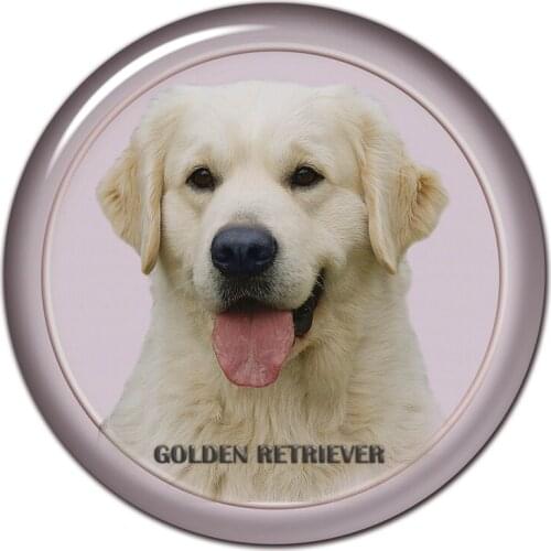 B0876# 13CM/17CM Self-Adhesive Decal Golden Retriever Dog Car Sticker Decors on Bumper Rear Window Laptop