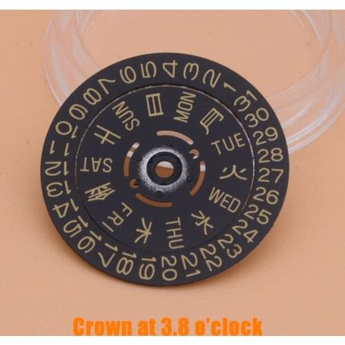 NH36 movement day/date wheel Crown at 3.8 Kanji seiko dial for Seiko SKX007 NH35 NH36 Movement part New Balance Watch Repair