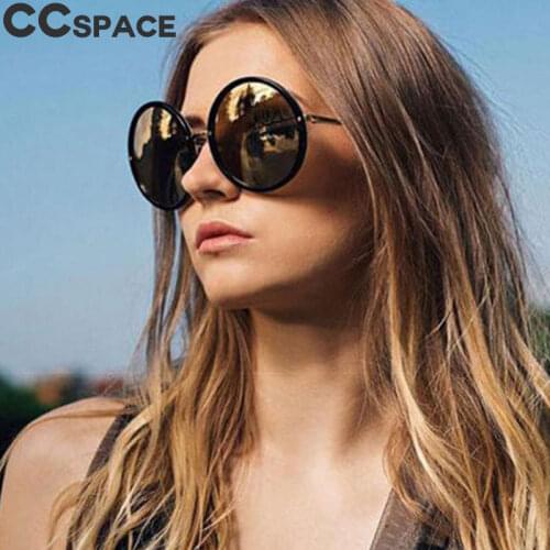 47823 Big Frame Round Sunglasses Men Women Fashion Transparent Frame Shades UV400 Vintage Glasses Oculos