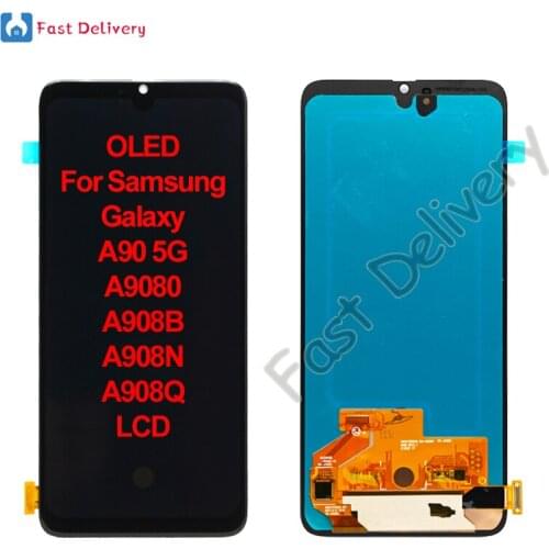OLED For Samsung Galaxy A90 5G A9080 A908B A908N A908Q LCD Display Touch Screen Digitizer Assembly Replacement Accessory Parts