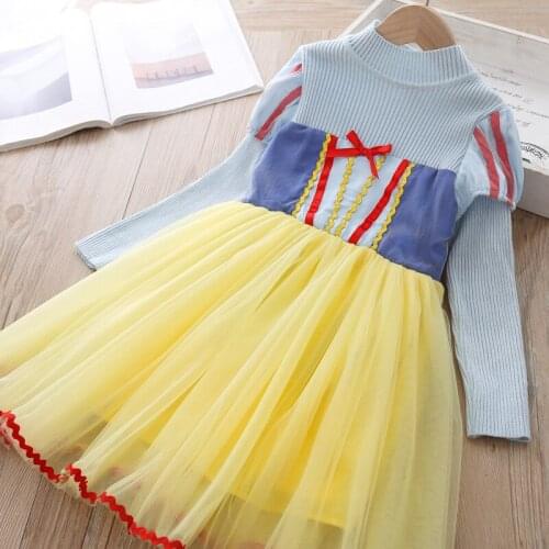 Girls Dress Boutique Winter Christmas Princess Knit Dresses For Kid Girl Clothes 7 years Children Birthday Tutu Costume Sweater