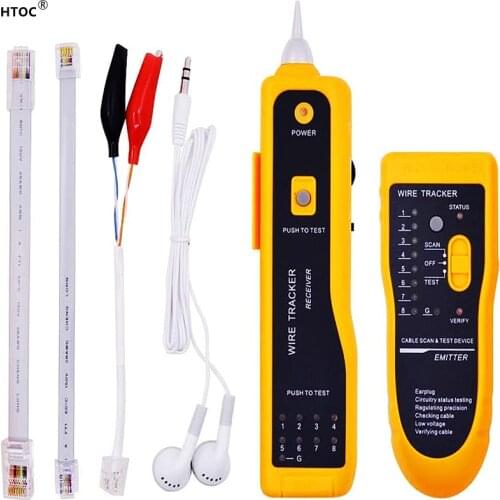 HTOC Wire Tracker,RJ11 RJ45 Line Finder Cable Tester for Network LAN Ethernet Cable Collation, Phone Telephone Line Test