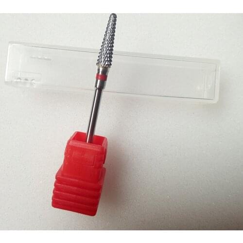 Professional 10pcs Hot! Carbide Electric nail drill bit for Nail Art Drill Machine Manicure Pedicure Tool, Nail file 602801Red