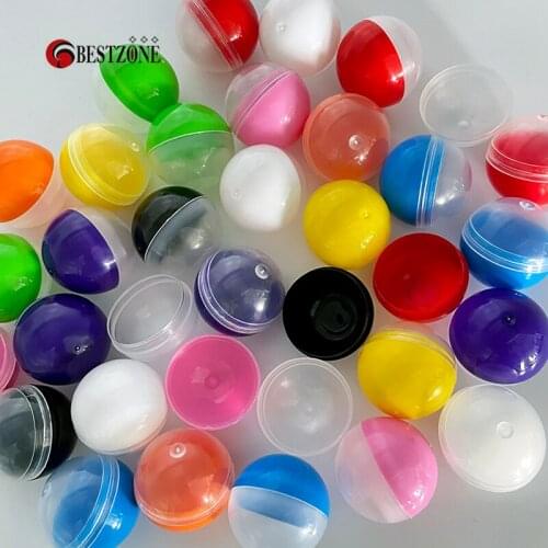 50/100Pcs 32MM Plastic Empty Vending Toy Capsules Round Surprise Ball 1-1/4" Children Split Body Can Open For Vending Machine