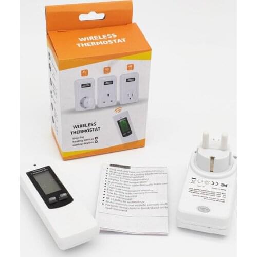 Timer Socket Thermostat Digital Temperature Controller Socket Outlet With Timer Switch Sensor Probe Heating EU/UK 220-250V WK02