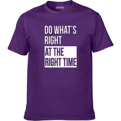 TARCHIA 2021 T Shirt Plus Number Cotton Tees Boy t-shirt Tops Homme Do whats Right At The Richt Casual New Men Short Sleeve