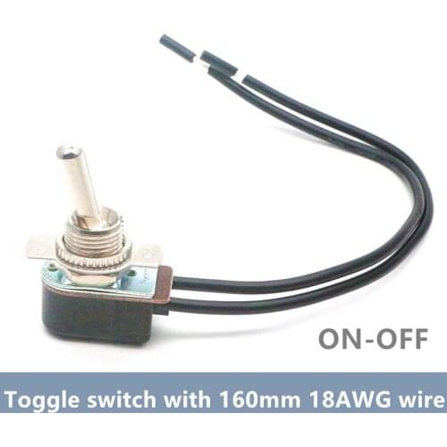 Toowei T600 series Toggle switch/T6001X 2 pins ON-OFF switch with wire 18# 160mm/3A 250V 6A 125V