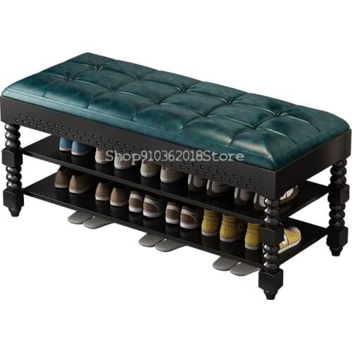 Enter The Door To Change Shoes Stool Soft Bag Cushion American Style Shoes Stool Home Door Can Sit In The Door Storage Stool Mul