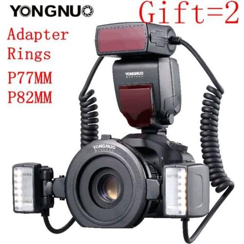 Yongnuo YN24-EX YN24EX ETTL Macro-photo Flash Speedlite for Canon with Double Head Flash-light for Canon EOS 5DIII 7DII 80D 750D