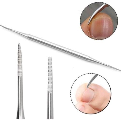 1pcs Double Ended Pedicure Blacks File Satin Edge Ingrown Instrument Onychomycosis Paronychia Lifter Chiropod Podiatry Toe V6W6