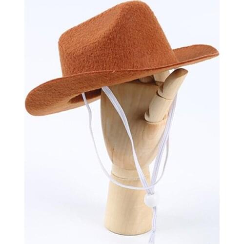 1PC Soilid Color Pet Hat Photo Prop Universal Dog Hat Party Cowboy Hat for Street