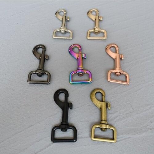 100 Pcs 25mm Metal Snap Hook Trigger Lobster Clasps Clips Flat Bottom Spring Gate Leather Craft Pet Leash Bag Strap Belt Webbing