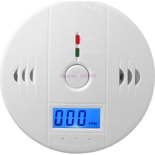 100pcs Profession Home Safety CO Carbon Monoxide Poisoning Smoke Gas Sensor Warning Alarm Detector LCD Displayer Kitchen