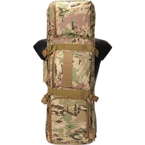 1000D Military Nylon Backpack Tactical Rifle Gun Carry Shoulder Bag Rifle Case 85cm Camouflage for Hiking Camping magazine pouch