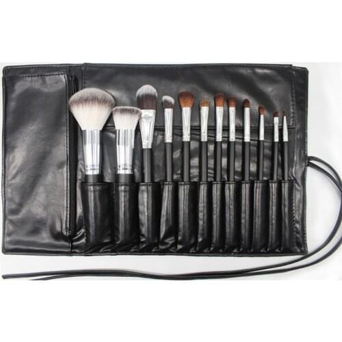 1pc 12 Holes Pencil Bag Wrap Roll Up Pen Holder Cosmetics Brushes Pouch Pocket Brushes Holder Makeup Bag Kawaii