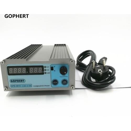 220V/110V CPS-3010 300W 0-30V/0-10A, Gopher Compact Digital Adjustable DC Power Supply