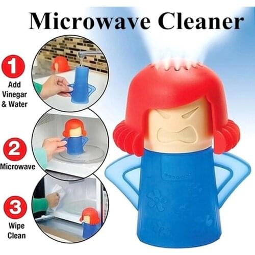 4 Color Angry Mom Microwave Cleaner Easy To Clean Microwave Steam Cleaner For Kitchen Refrigerator Cleaning