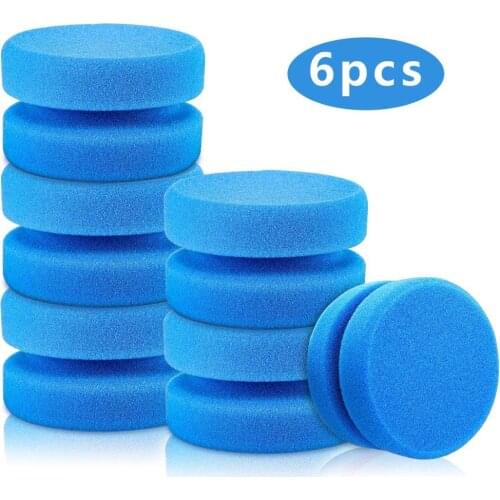 6 Pack Tire Shine Applicator, Sponge Paint Brush Set Paint Wax , Car Detailing Sponge Tool for Painting, Craft, Kitchen