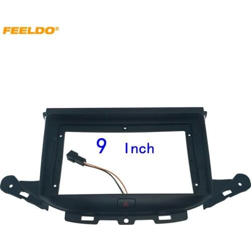 FEELDO Car 9" Audio Face Plate Fascia Frame For Buick Verano GS 2015 2Din Big Screen Radio Stereo Panel Dash Mount Frame Kit