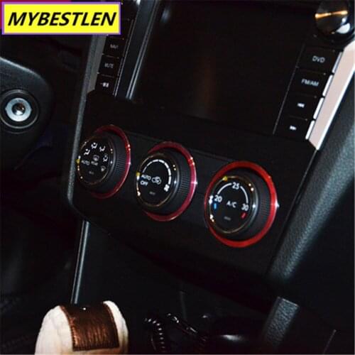 Car Air Conditioning Heat Control Switch Knob Decorative Ring for 2013 2014 2015 Subaru Forester XV legacy Outback Car Styling