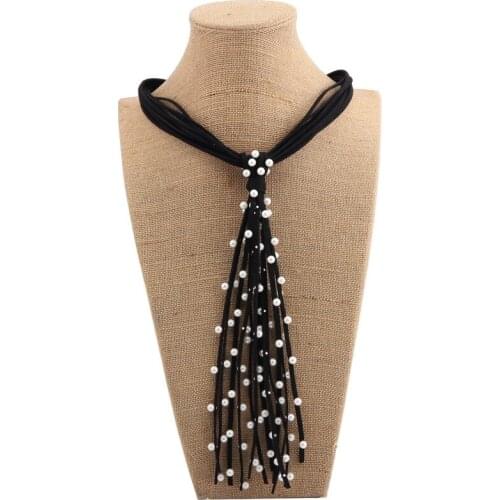 Beadsland Fashion knit Long Necklace Tassel Chain Necklace Gifts Jewelry handmade chokers Necklace for women