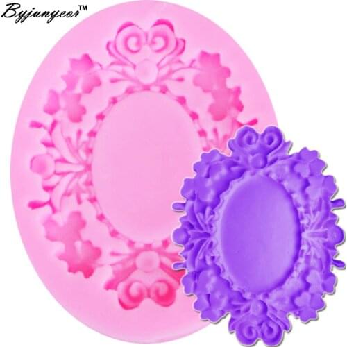 Byjunyeor F1030 Single Bronze Mirrors UV Resin Silicone Mold Fondant Chocolate Candy Lollipop Crystal Epoxy Soft Clay Bake Tool