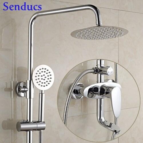 RoHS Electroplating Black Bathroom Shower System Wall Mounted Valve Thermostatic Mixer 3 Outlet Gold Bathroom Shower Faucet Set