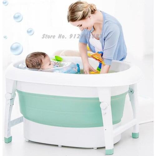 Childrens Bathtub Baby Bath Tub Swimming Tub Baby Folding Bath Tub Household Large Bath Tub Children