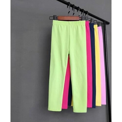 Kids Solid Color Pants For Girls Stretch Skinny Leggings Spring Autumn Soft Slim Trousers Children Pant Girl and Boys